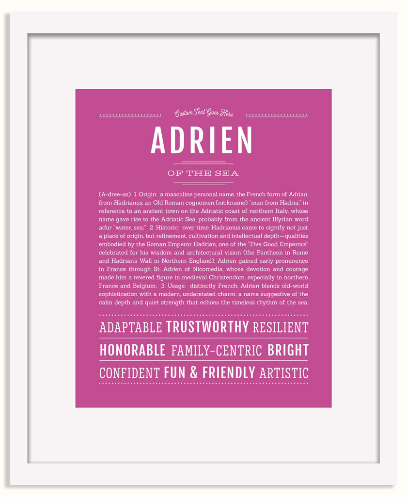 Frame Options | Dark Pink | White Frame, Matted
