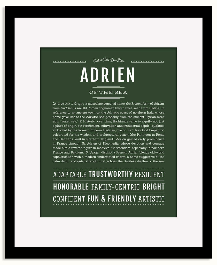Frame Options | Deep Forest | Black Frame, Matted