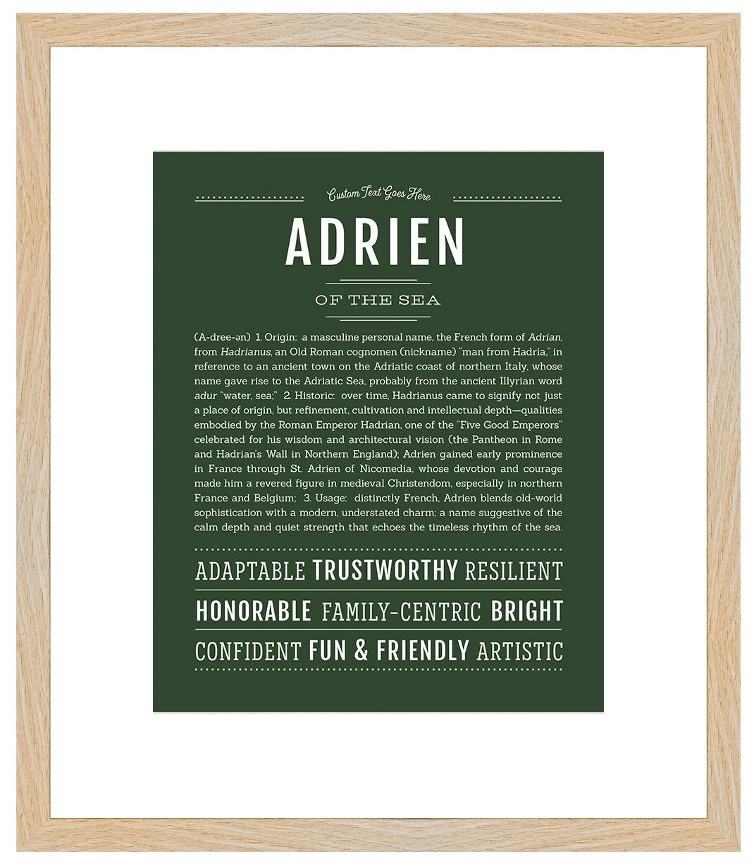 Frame Options | Deep Forest | Maple Frame, Matted