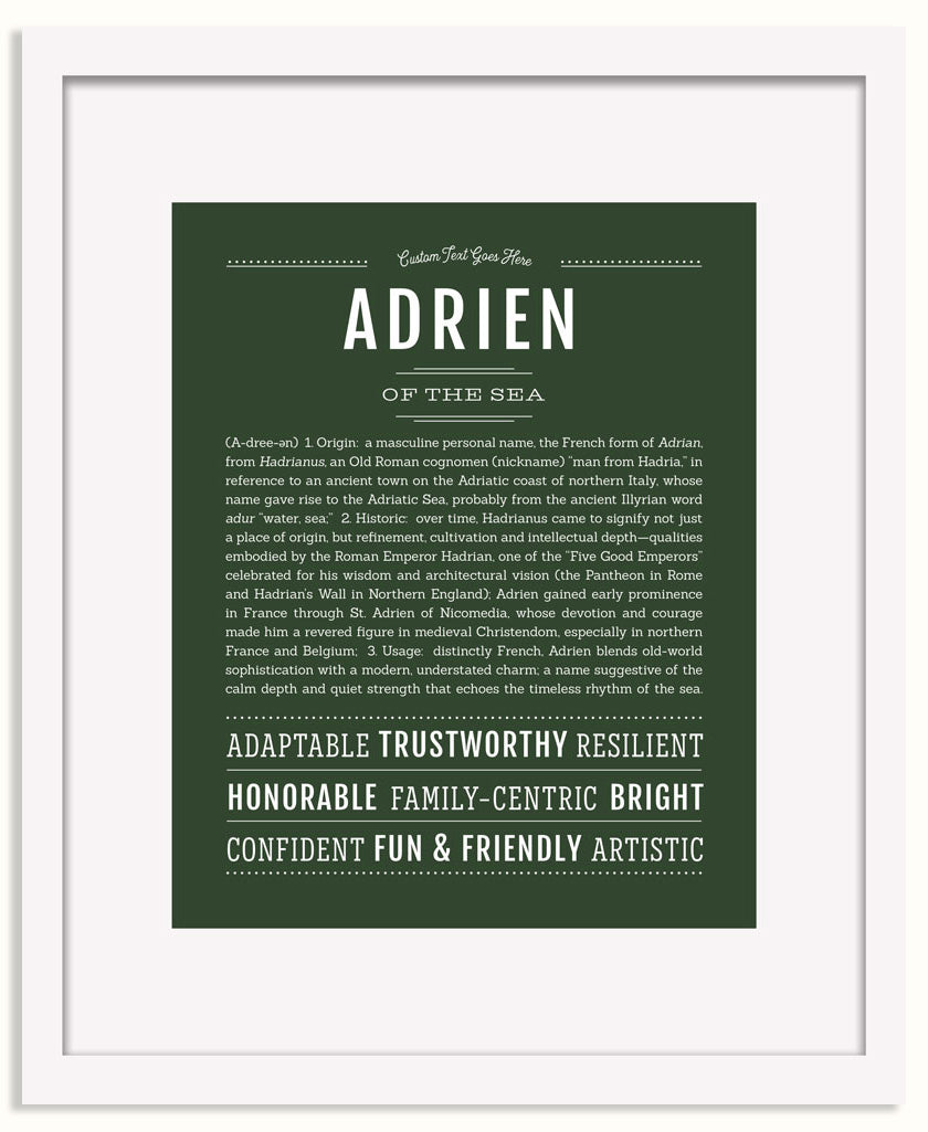 Frame Options | Deep Forest | White Frame, Matted
