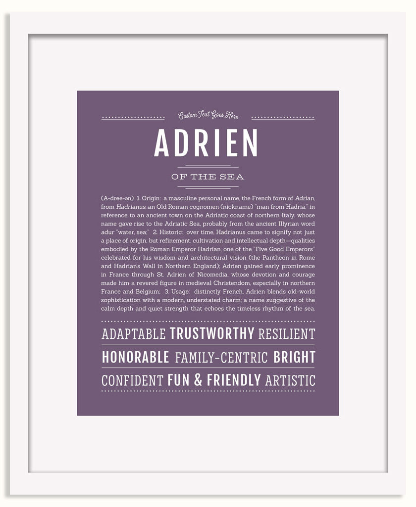 Frame Options | Deep Purple | White Frame, Matted