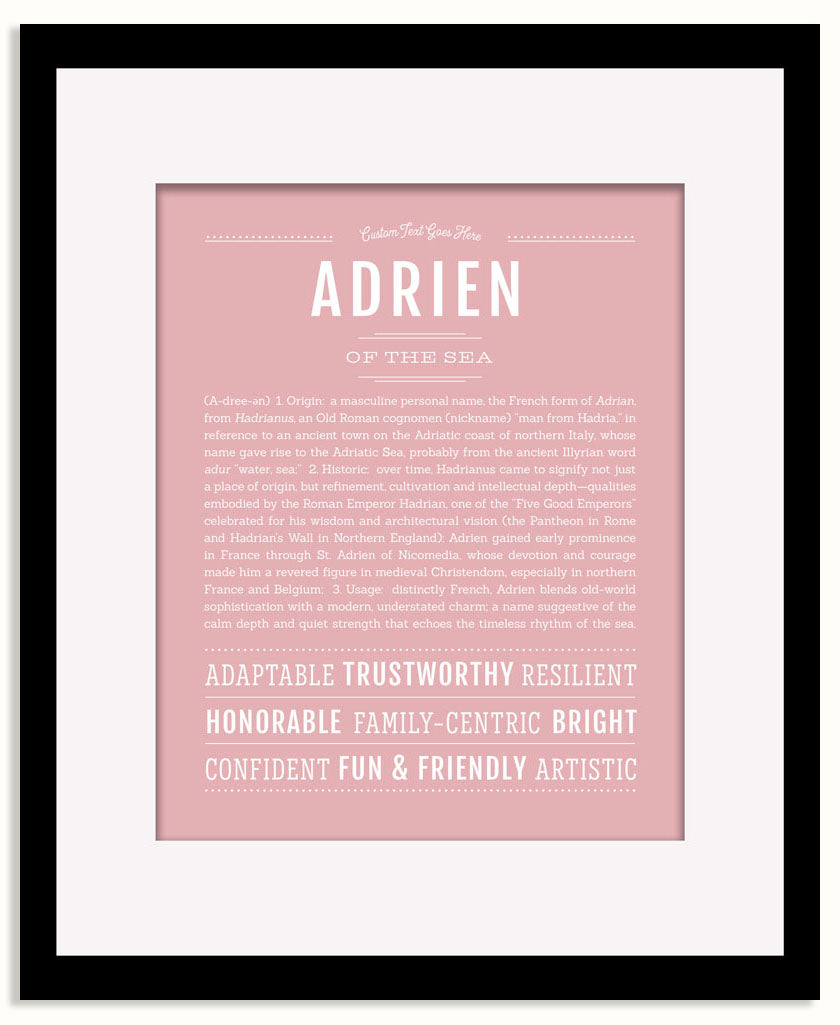 Frame Options | Dusty Rose | Black Frame, Matted