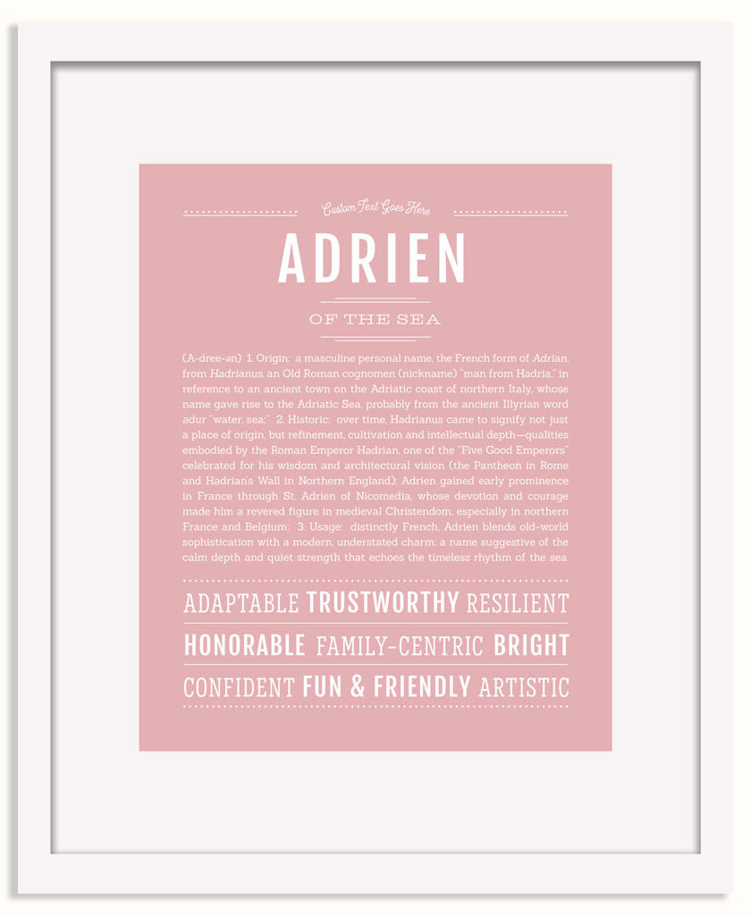 Frame Options | Dusty Rose | White Frame, Matted