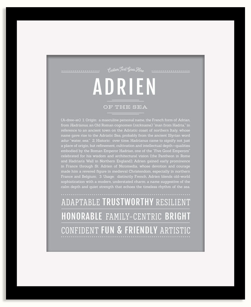 Frame Options | Light Gray | Black Frame, Matted