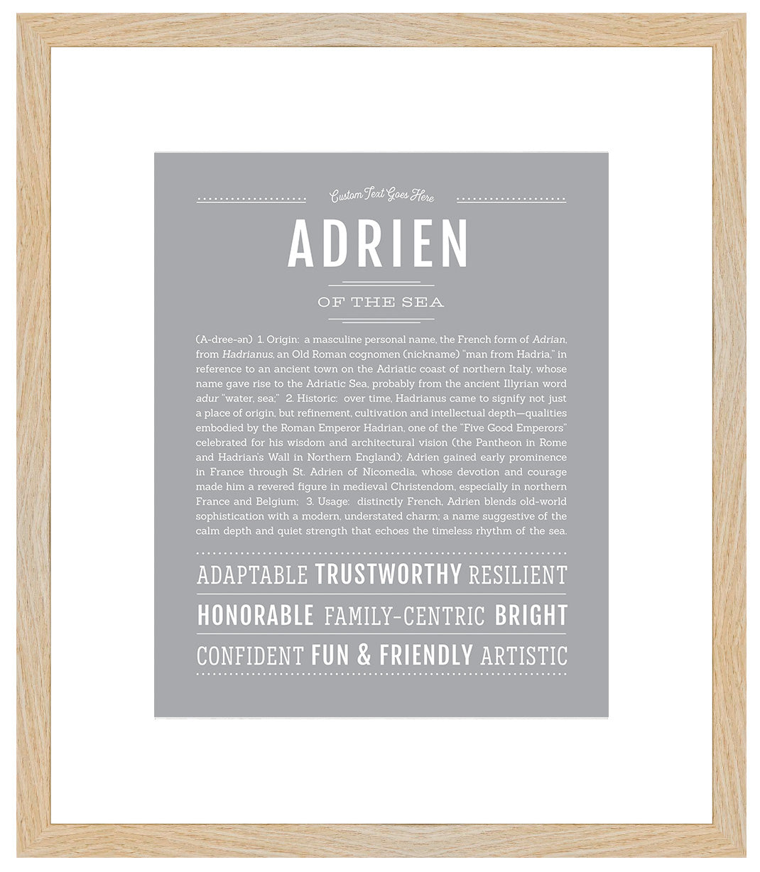 Frame Options | Light Gray | Maple Frame, Matted