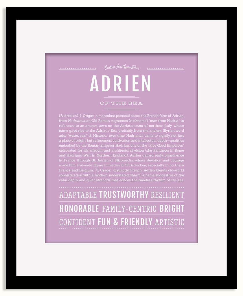 Frame Options | Lilac | Black Frame, Matted
