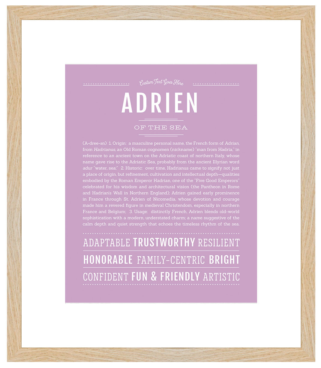 Frame Options | Lilac | Maple Frame, Matted
