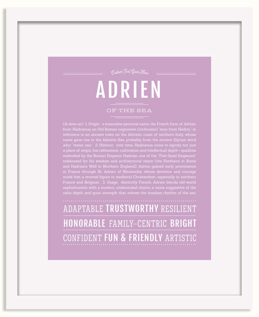 Frame Options | Lilac | White Frame, Matted