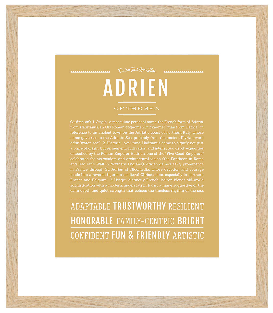 Frame Options | Matte Gold | Maple Frame, Matted