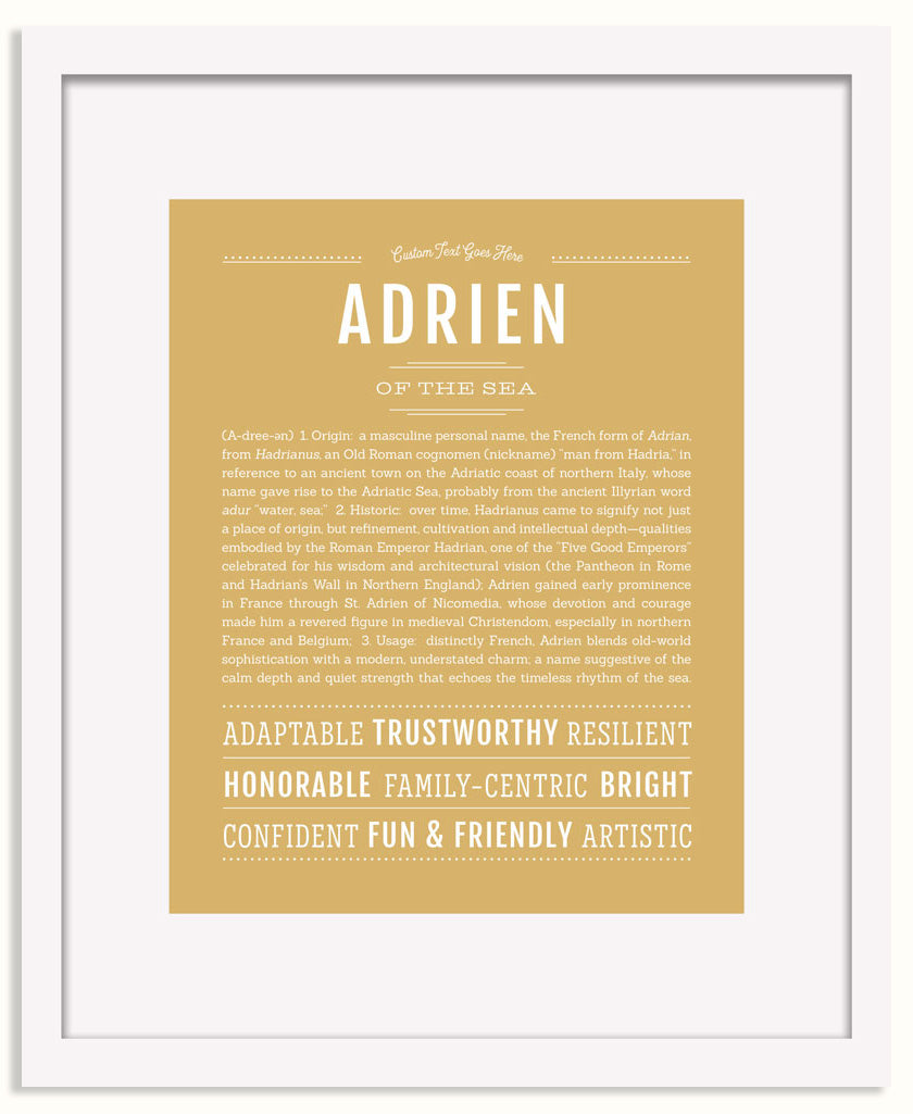 Frame Options | Matte Gold | White Frame, Matted