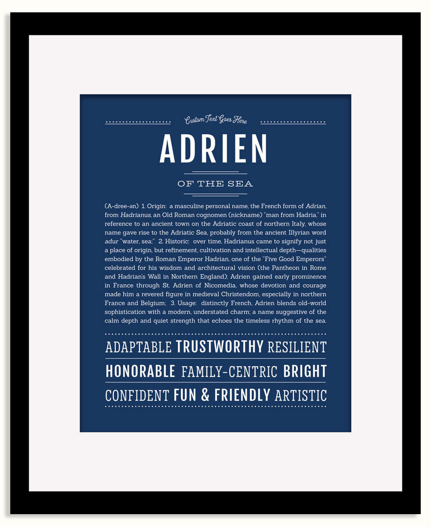 Frame Options | Midnight Blue | Black Frame, Matted