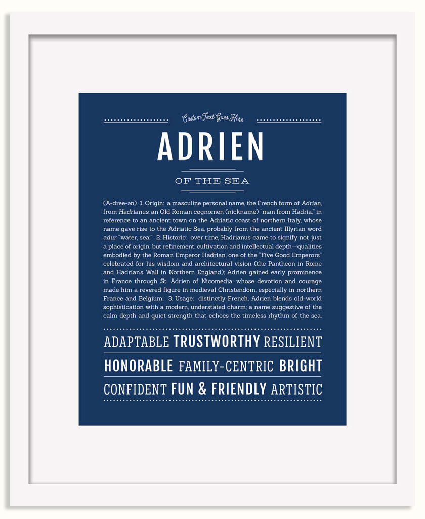 Frame Options | Midnight Blue | White Frame, Matted