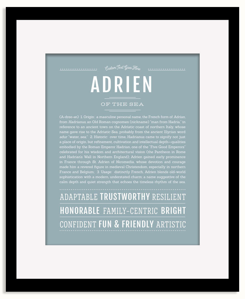 Frame Options | Powder Blue | Black Frame, Matted