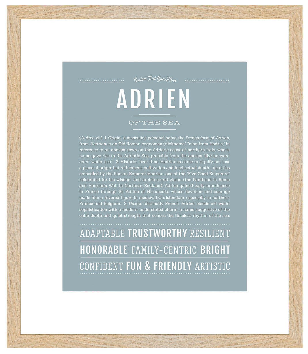 Frame Options | Powder Blue | Maple Frame, Matted