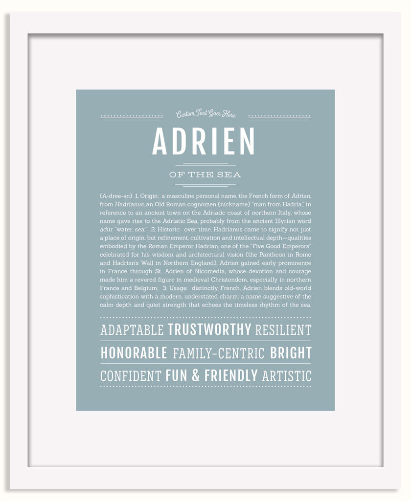 Frame Options | Powder Blue | White Frame, Matted
