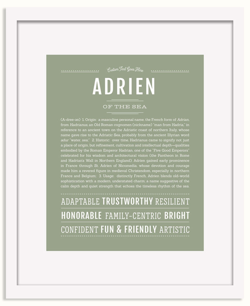 Frame Options | Sage | White Frame, Matted