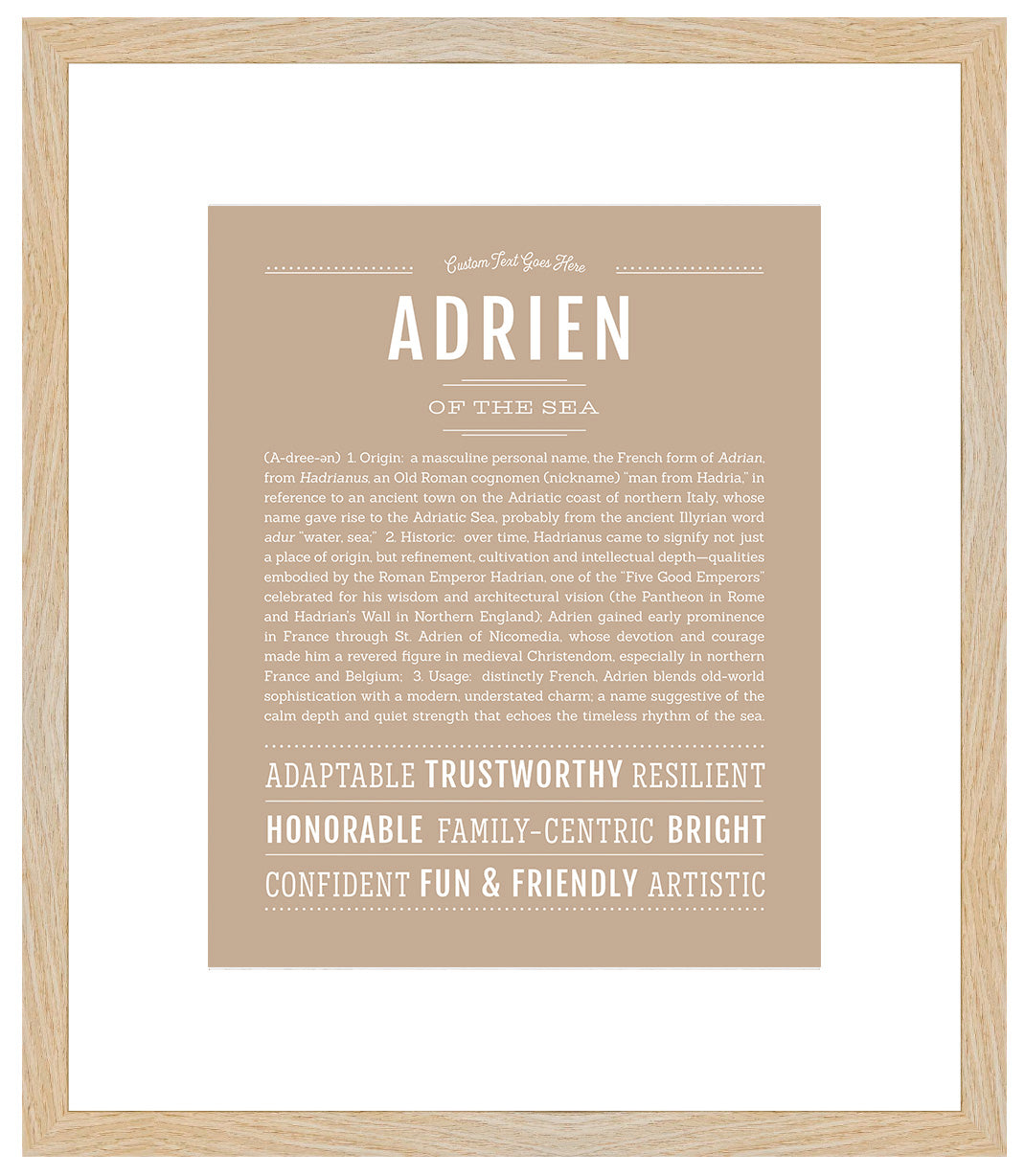 Frame Options | Tan | Maple Frame, Matted
