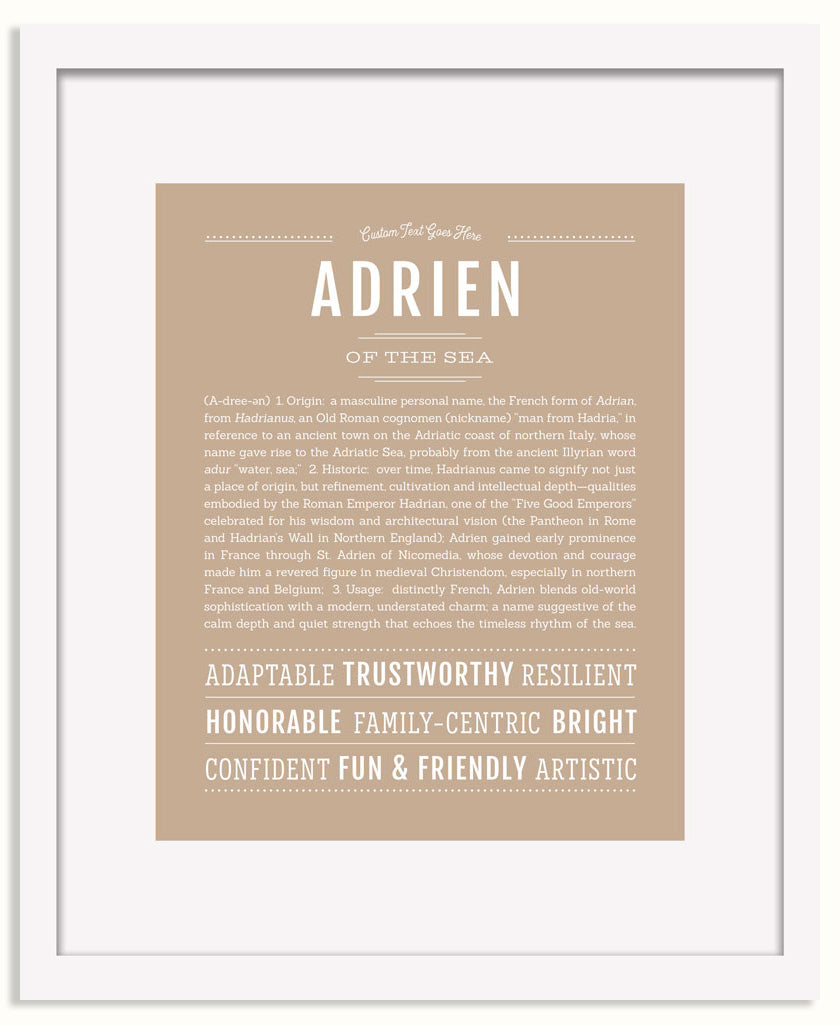 Frame Options | Tan | White Frame, Matted