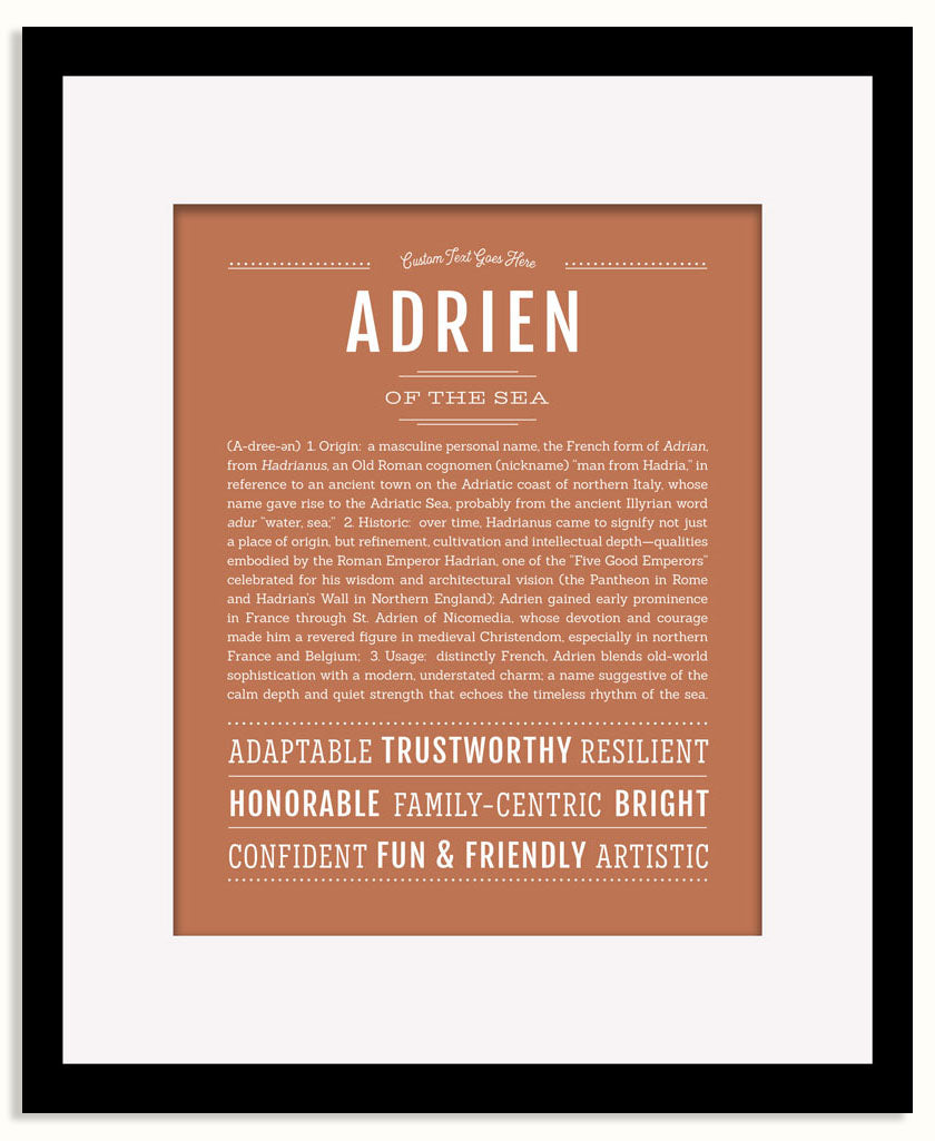 Frame Options | Terra Cotta | Black Frame, Matted