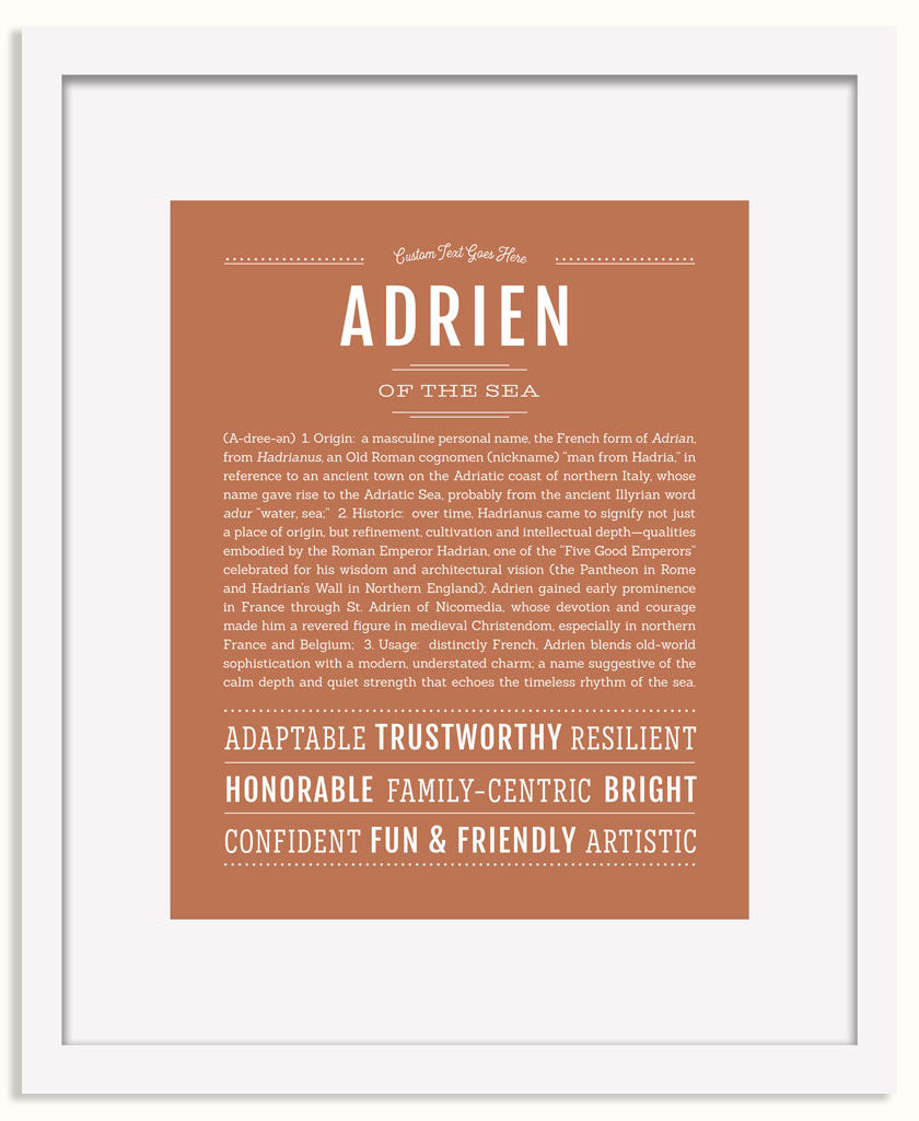 Frame Options | Terra Cotta | White Frame, Matted