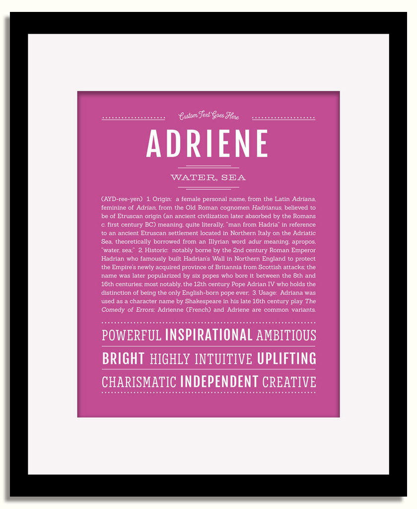 Frame Options | Dark Pink | Black Frame, Matted