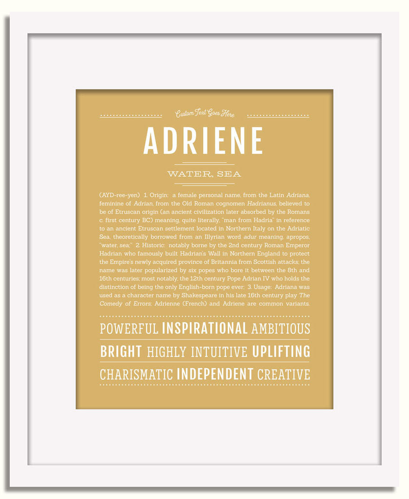 Frame Options | Matte Gold | White Frame, Matted