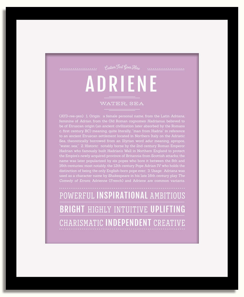 Frame Options | Lilac | Black Frame, Matted