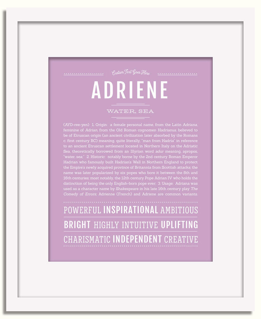 Frame Options | Lilac | White Frame, Matted