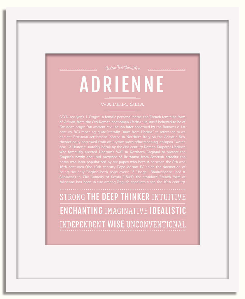 Frame Options | Dusty Rose | White Frame, Matted