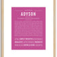 Adyson | Name Art Print