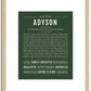 Adyson | Name Art Print