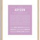 Adyson | Name Art Print