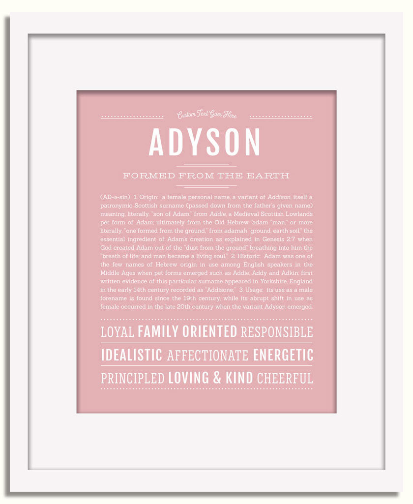 Frame Options | Dusty Rose | White Frame, Matted