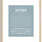 Adyson | Name Art Print