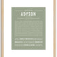 Adyson | Name Art Print