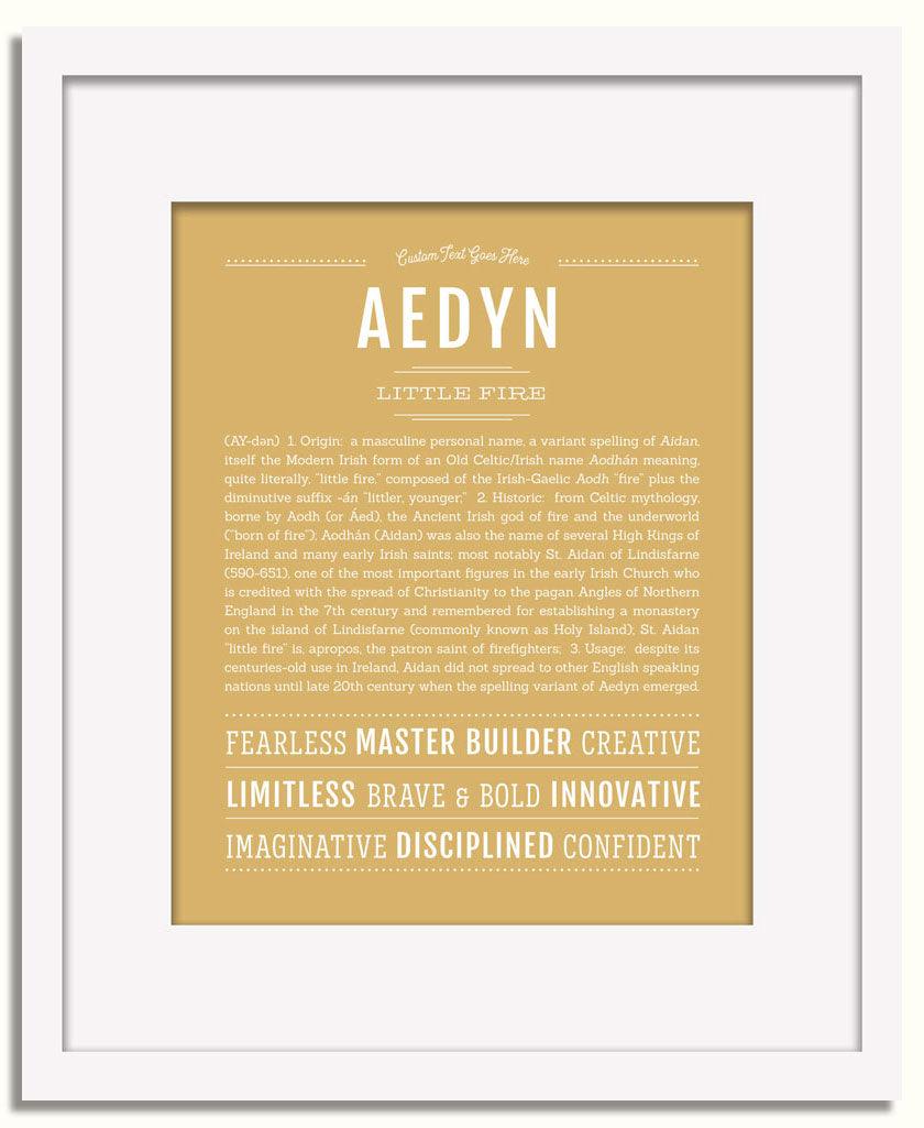 Frame Options | Matte Gold | White Frame, Matted