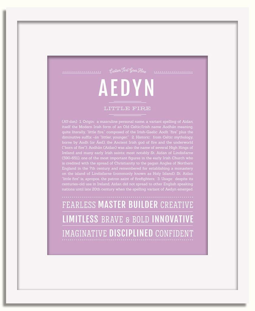 Frame Options | Lilac | White Frame, Matted