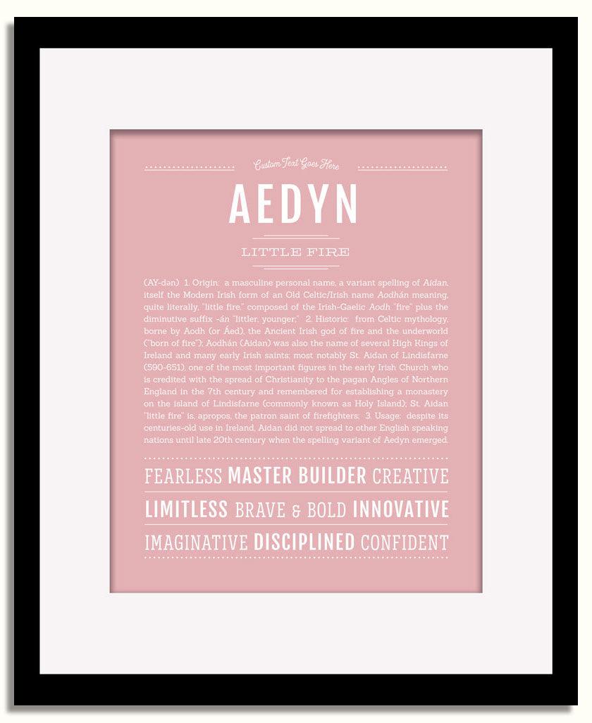 Frame Options | Dusty Rose | Black Frame, Matted