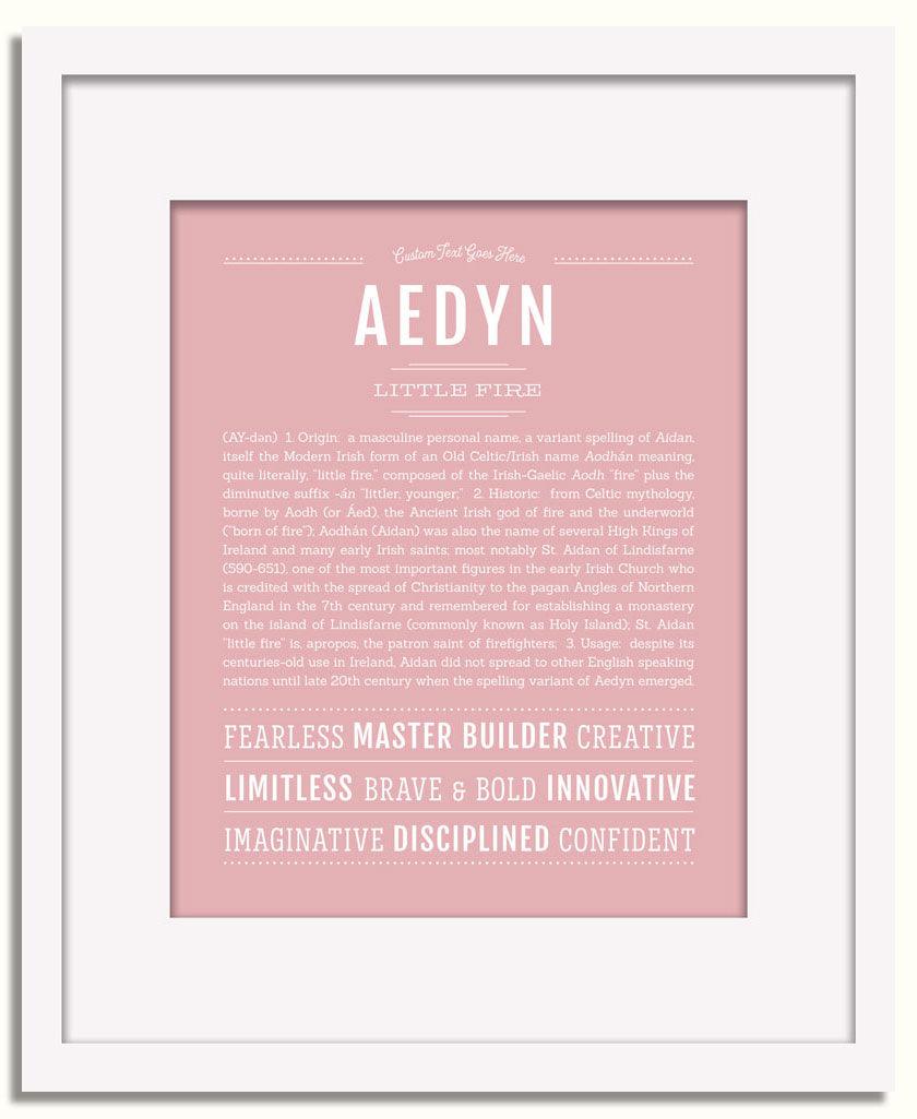 Frame Options | Dusty Rose | White Frame, Matted