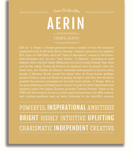Aerin | Name Art Print – Name Stories