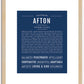 Afton (female) | Name Art Print