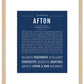 Afton (male) | Name Art Print