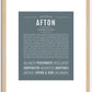 Afton (female) | Name Art Print