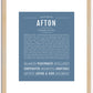 Afton (female) | Name Art Print