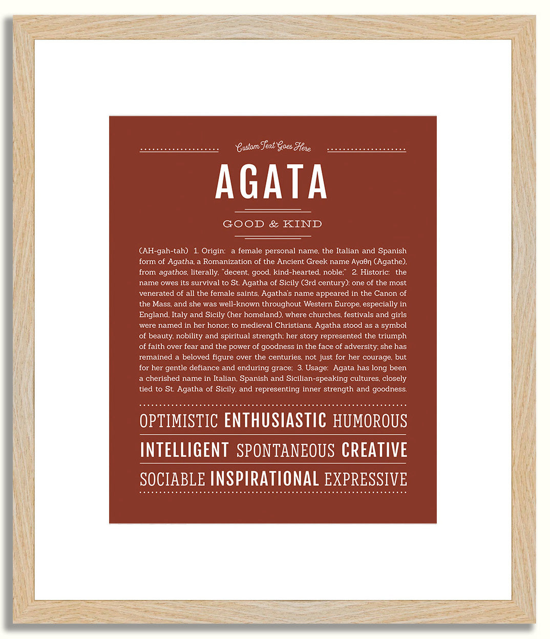 Agata | Name Art Print