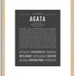 Agata | Name Art Print