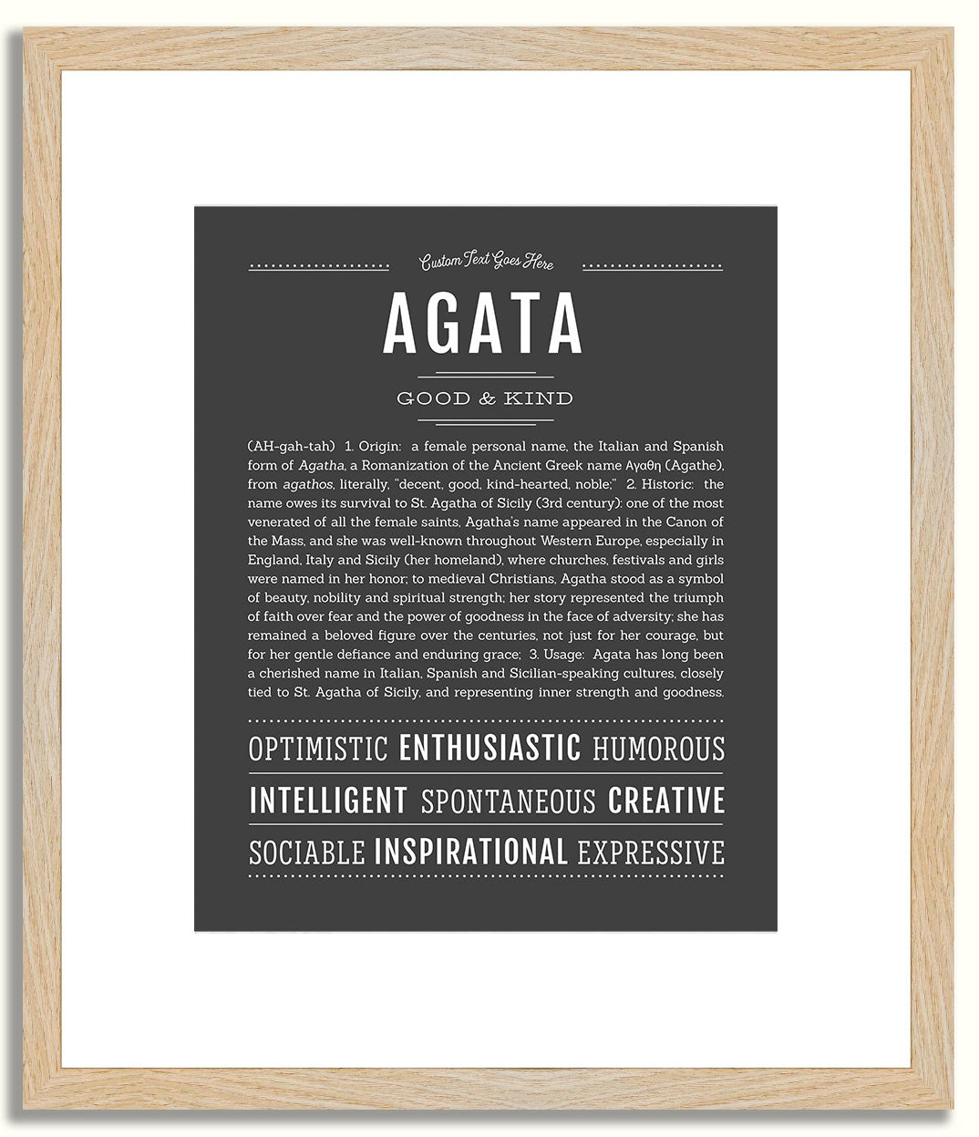 Agata | Name Art Print