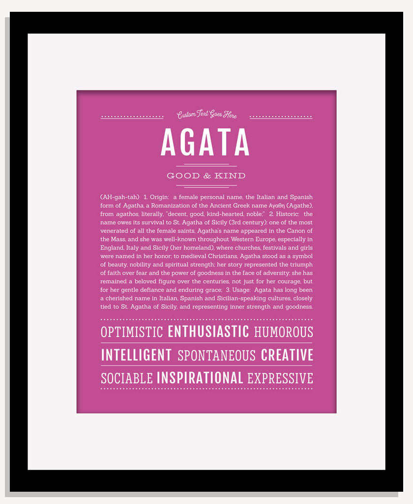 Frame Options | Dark Pink | Maple Frame, Matted
