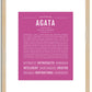 Agata | Name Art Print