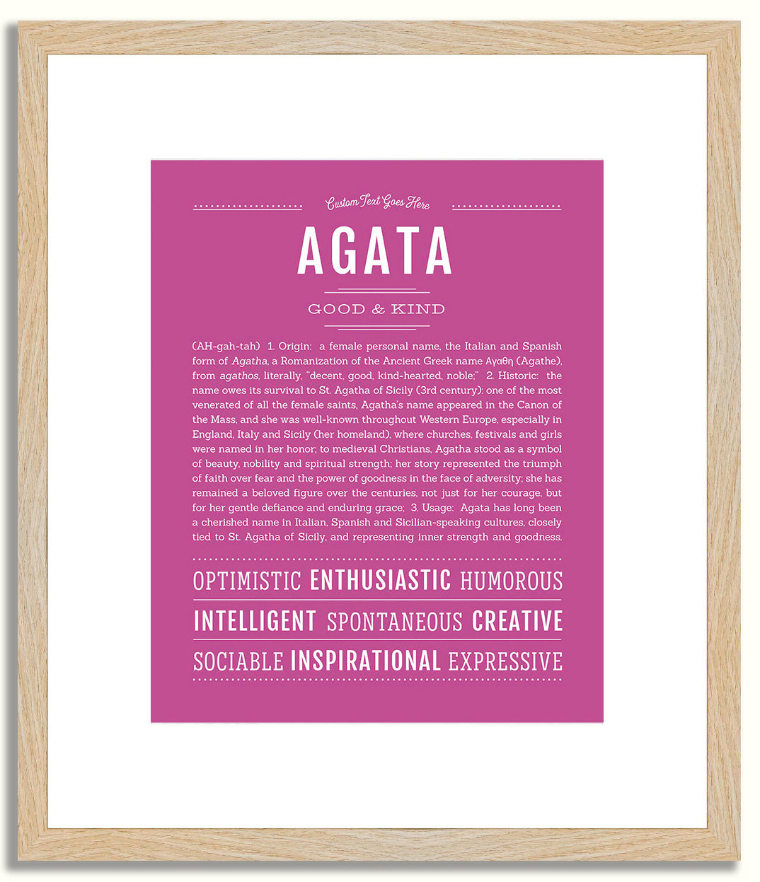 Agata | Name Art Print